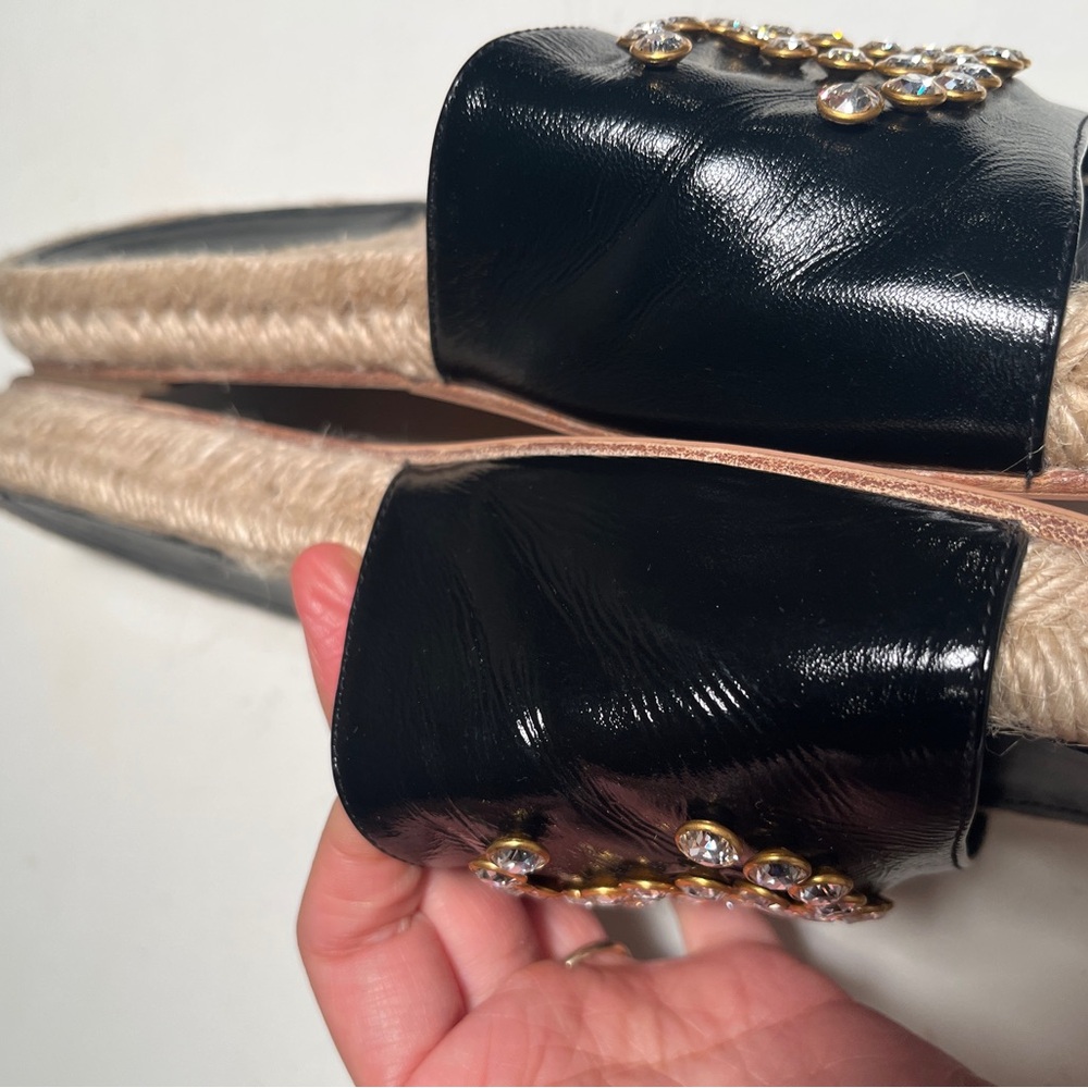 CHANEL Black and Tan Embellished Sandals - Picture 5 of 11